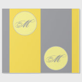 Hellgelb und weich grau - individuelle Tasse Geschenkpapier (Flach)