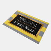 Hellgelb und weich grau, kundenspezifisch angepass fußmatte (Schrägansicht)