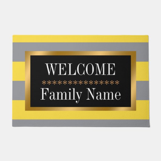 Hellgelb und weich grau, kundenspezifisch angepass fußmatte (Vorderseite)