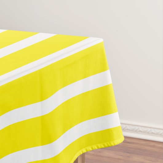 Hellgelb und weißer Streifen Tischdecke (Beispiel)