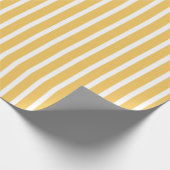 Hellgelb-weiß gestreiftes Muster  Geschenkpapier (Ecke)