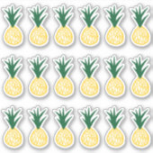 Hellgelbe Ananas-Aufkleber Aufkleber (Vorderseite)