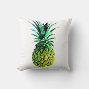 Hellgelbe Ananas Minimalistisches Kissen