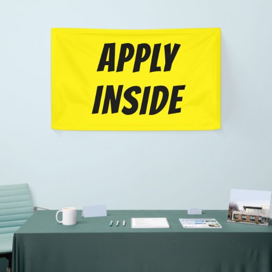 Hellgelbe ANWENDUNG INNENBanner - High-Vis Banner (Messeveranstaltung)