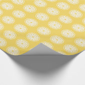 Hellgelbe asiatische Moods Mandalla Geschenkpapier (Ecke)