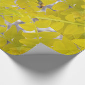 Hellgelbe Blätter Geschenkpapier (Ecke)