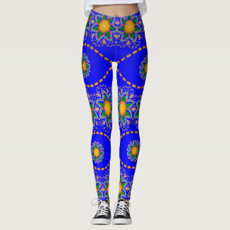Hellgelbe Blume Abstrakt Vollfrauen Leggings
