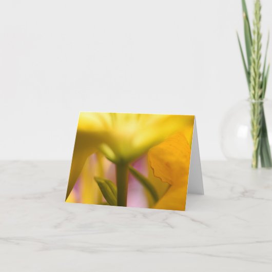 Hellgelbe Blume Danke Karte (Vorderseite)
