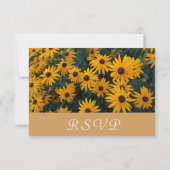 Hellgelbe Blume Hochzeit RSVP Karte (Rückseite)