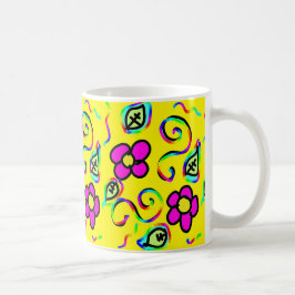 Hellgelbe Blume Kaffeetasse