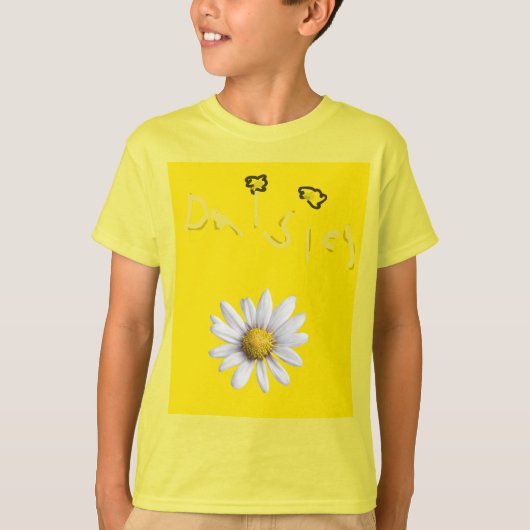 Hellgelbe Blume Kinder Daisy T-Shirt (Vorderseite)