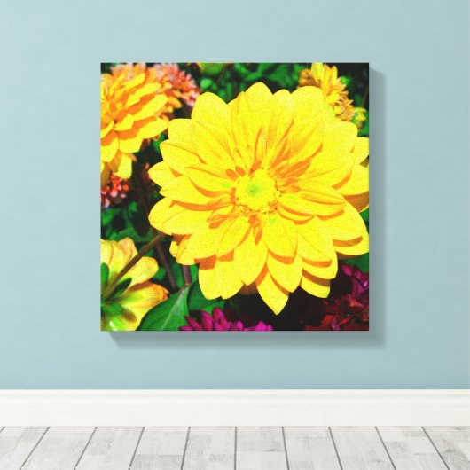 Hellgelbe Blume Leinwand (Insitu (Holzboden))