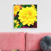 Hellgelbe Blume Leinwand (Insitu (Wohnzimmer))
