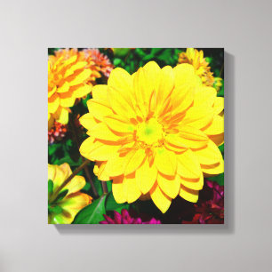 Hellgelbe Blume Leinwand
