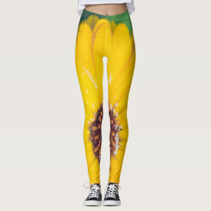 Hellgelbe Blume nach Regen Leggings