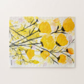Hellgelbe Blume Puzzle (Horizontal)