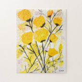 Hellgelbe Blume Puzzle (Vertikal)