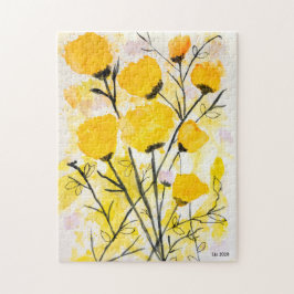 Hellgelbe Blume Puzzle