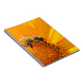 Hellgelbe Blume und Honigbiene Notizblock (Rechte Seite)