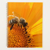 Hellgelbe Blume und Honigbiene Planer (Vorderseite)