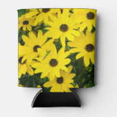 Hellgelbe Blumen Dosenkühler (Vorderseite)