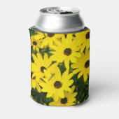 Hellgelbe Blumen Dosenkühler (Kanne Rückseite)