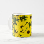 Hellgelbe Blumen Kaffeetasse (Vorderseite Links)