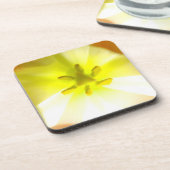 Hellgelbe blütenharte Kunststoffplatte Untersetzer (Linke Seite)