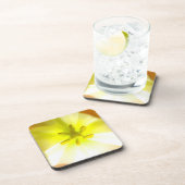 Hellgelbe blütenharte Kunststoffplatte Untersetzer (Rechte Seite)