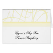 Hellgelbe Buffet-Menü-Zelt-/Tabellen-Karte (Vorderseite (Horizontal))