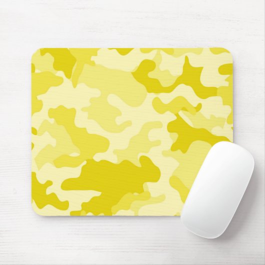 Hellgelbe Camouflage Mousepad (Mit Mouse)