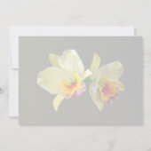 Hellgelbe Cattleya oder Einladung zu Hochzeitserze (Rückseite)