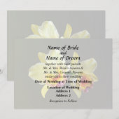 Hellgelbe Cattleya oder Einladung zu Hochzeitserze (Vorne/Hinten)