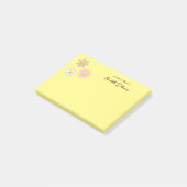 Hellgelbe Daisy-Blume Niedlich Post-it Klebezettel (angewinkelt)