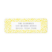 Hellgelbe Dashing-Rücksendeadresse (Vorne)