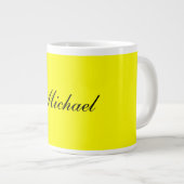 Hellgelbe Ebene Elegante Business Center Jumbo-Tasse (Vorderseite Rechts)