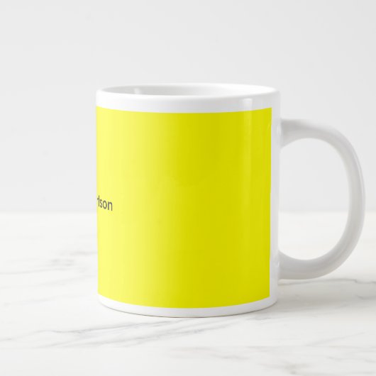Hellgelbe Ebene Elegante Business Center Jumbo-Tasse (Rechts)