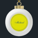 Hellgelbe Ebene Elegante Business Center Keramik Kugel-Ornament<br><div class="desc">Einfaches,  modernes,  minimalistisches Design für Unternehmen. Diese Vorlage kann an alle beruflichen Beruf angepasst werden.</div>