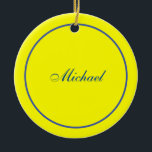 Hellgelbe Ebene Elegante Business Center Keramik Ornament<br><div class="desc">Einfaches,  modernes,  minimalistisches Design für Unternehmen. Diese Vorlage kann an alle beruflichen Beruf angepasst werden.</div>