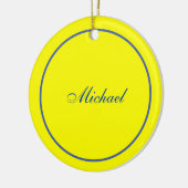 Hellgelbe Ebene Elegante Business Center Keramik Ornament (Links)