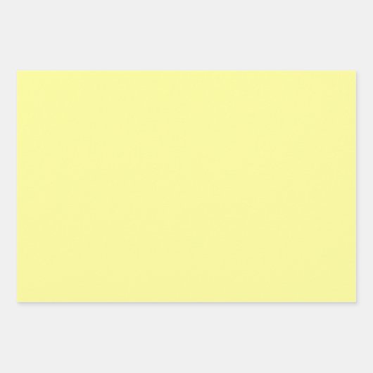 Hellgelbe Farbe | Classic | elegant Geschenkpapier Set (Vorderseite)