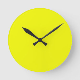 Hellgelbe Farbe nur für benutzerdefinierte Produk Runde Wanduhr