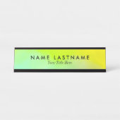 Hellgelbe Farbe Schreibtischnamensplakette (Vorderseite )