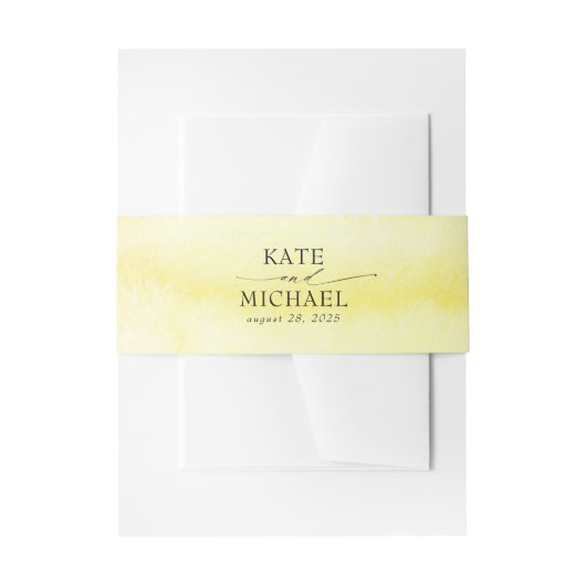 Hellgelbe Farben Moderne Einladungsbanderole (Vorderseite Beispiel)