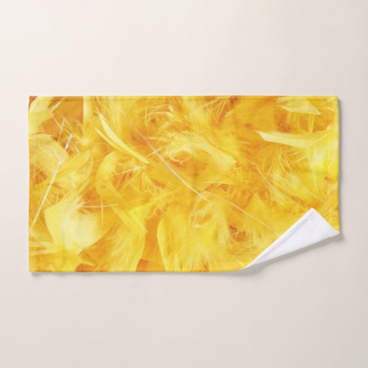 Hellgelbe Federn Badhandtuch Set (Handtuch)