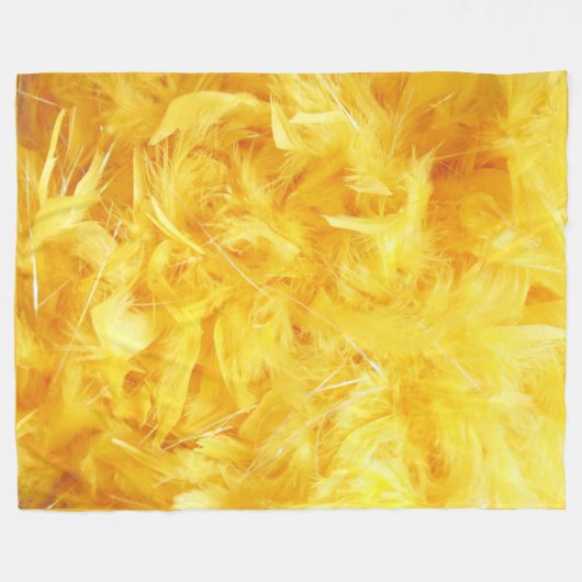 Hellgelbe Federn Fleecedecke (Vorderseite (Horizontal))