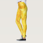 Hellgelbe Federn Leggings (Links)