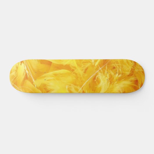 Hellgelbe Federn Skateboard (Horizontal)