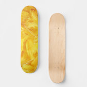 Hellgelbe Federn Skateboard (Vorderseite)