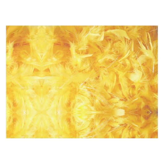 Hellgelbe Federn Tischdecke (Vorderseite (Horizontal))